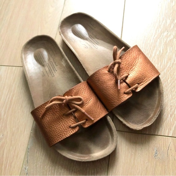 Charlotte Stone Barton Sandal in Rose Gold Size 7 - Picture 2 of 8